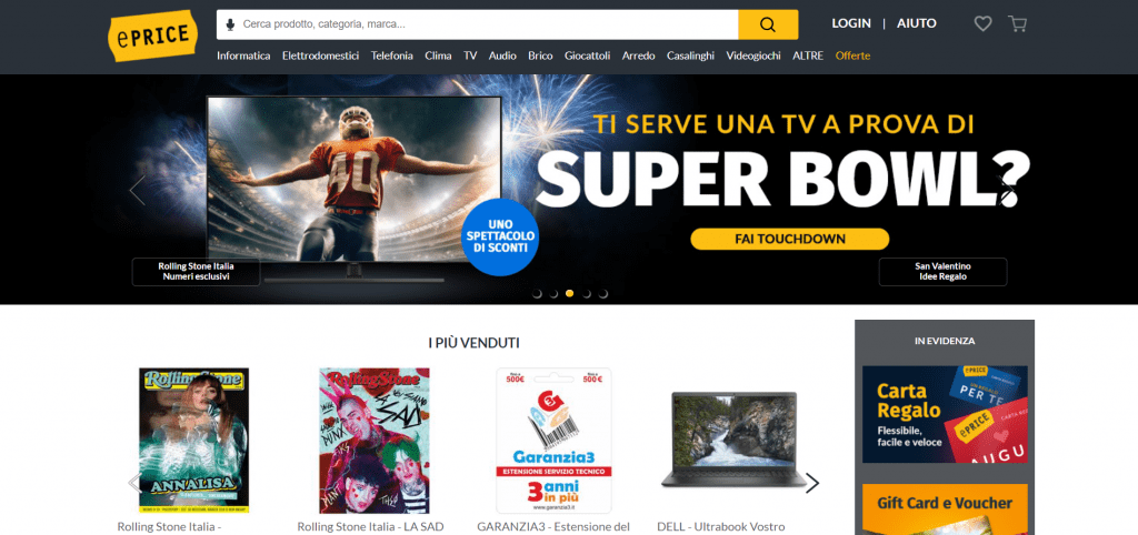 I migliori siti di vendita online - Eprice